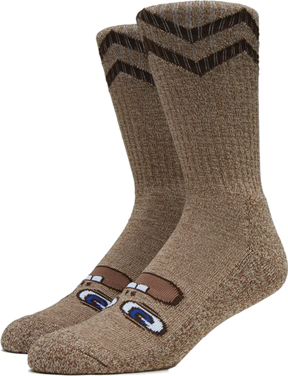 TOY MACHINE BETARD CREW SOCKS BROWN 1pr