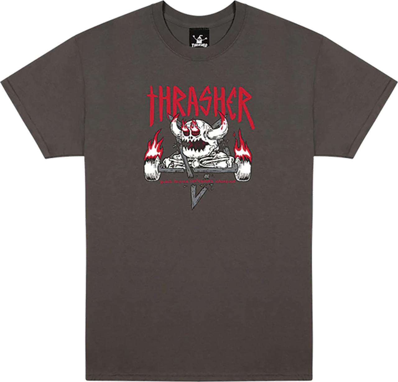 THRASHER TOY MACHINE MONSTER-GRAM SS TSHIRT XXLARGE-CHARCOAL