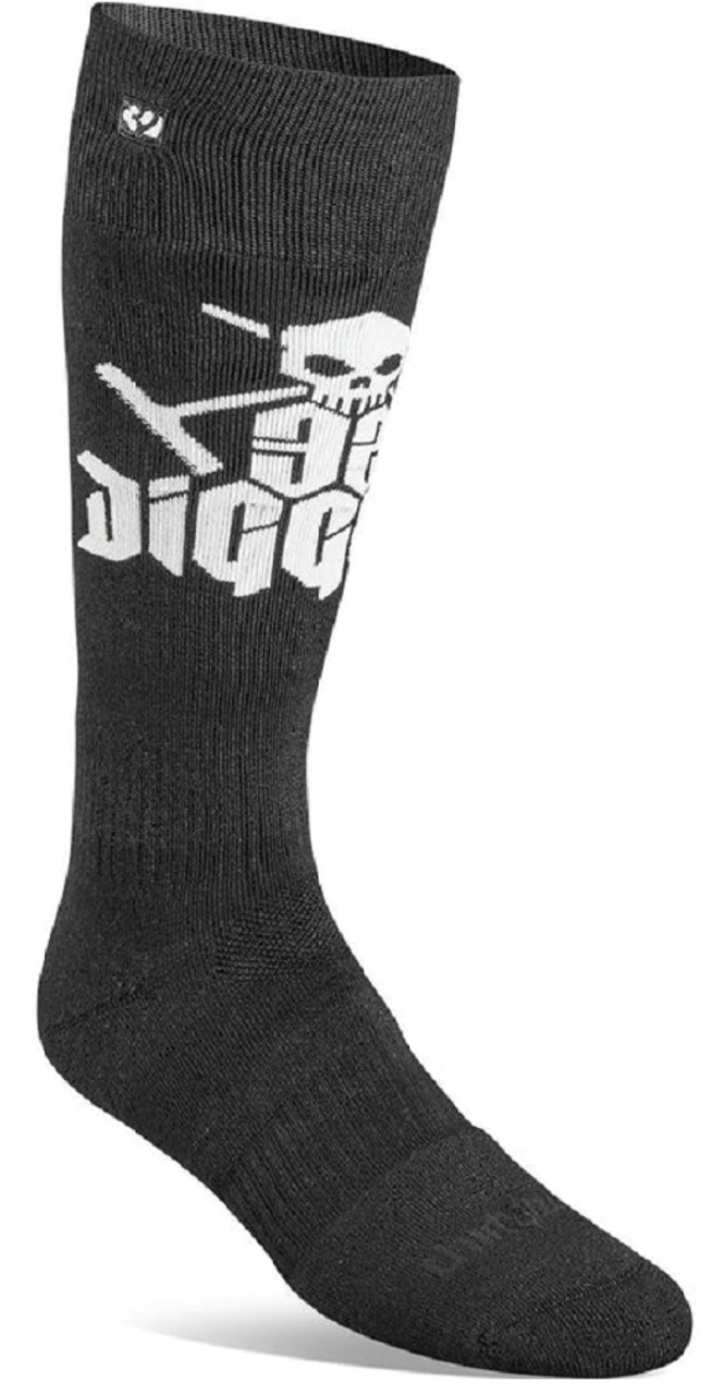 ThirtyTwo Diggers Merino Sock Mens Black White L/XL