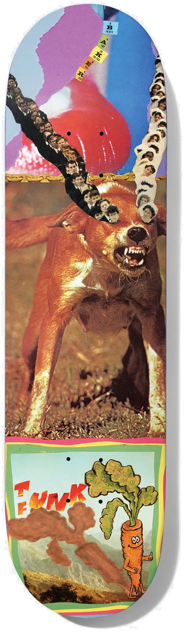 Baker T-Funk Desk Shrapnel Skateboard Deck Red 8.25
