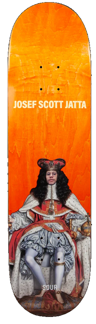 Sour Josef King Sultan Skateboard Deck Orange Stain 8.5