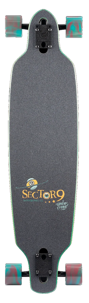 Sector 9 Fractal Battle Skateboard Complete Black Blue 9x36