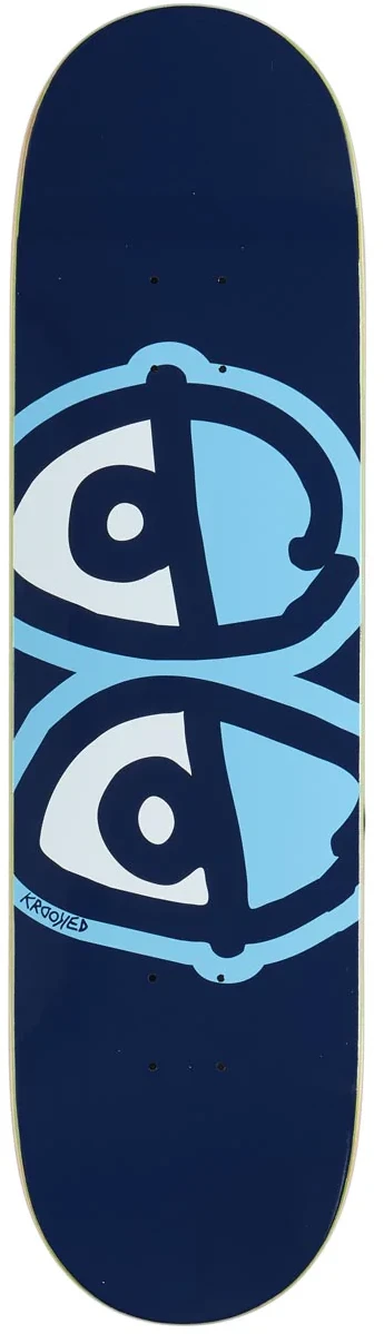 Krooked TM Eyes Easy Rider Skateboard Deck Blue 8.38 wb14.5