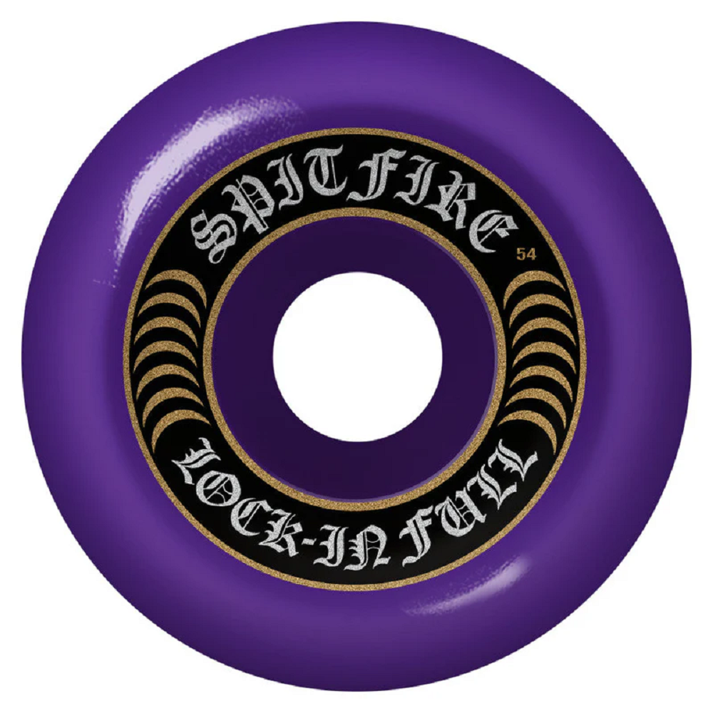 Spitfire Lock In Full Wheels Set Purple Black 54mm/99d