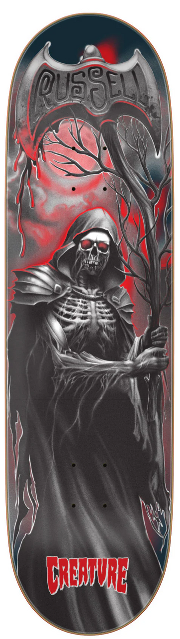 Creature Russell Metal XX Skateboard Deck Black Red 8.60x31.95