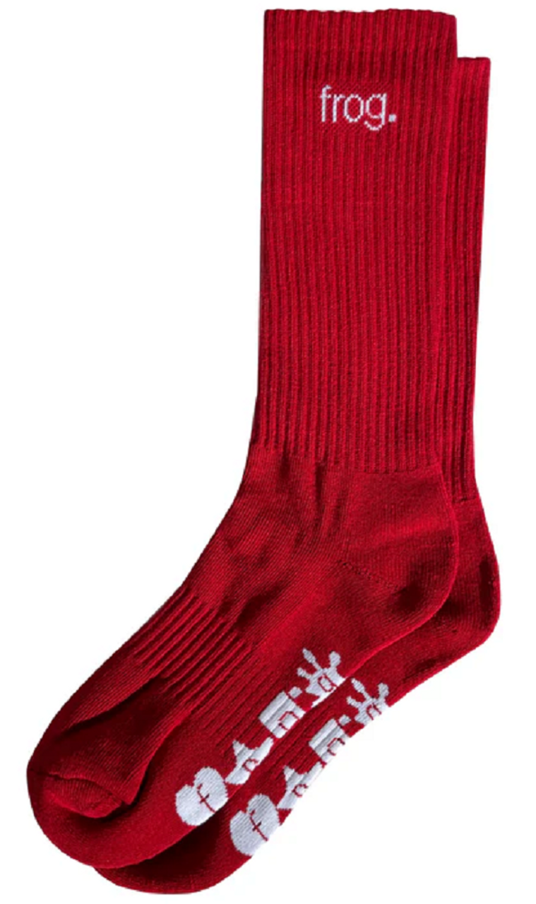 FROG Logo Socks Red White One Size