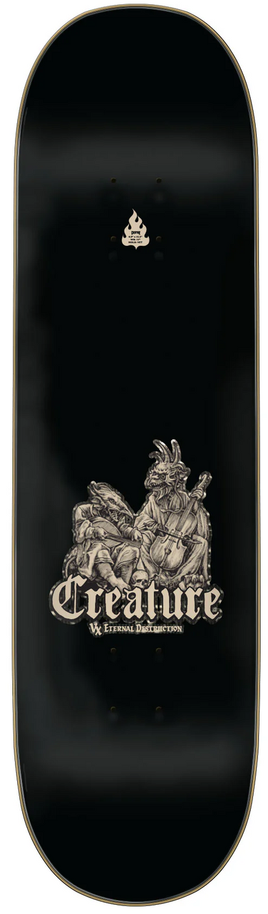 Creature Kimbel Lore VX Skateboard Deck Black White 8.8x32.95