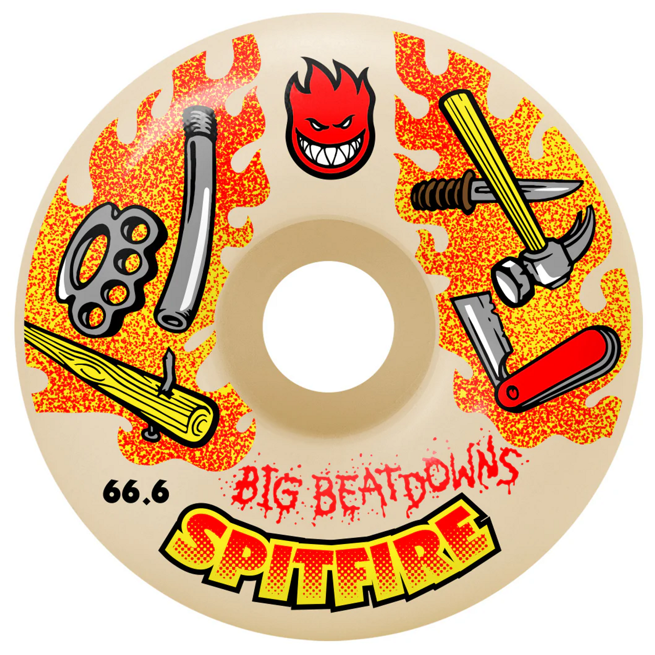 Spitfire Beatdown Wheels F4 White Orange 52mm/99