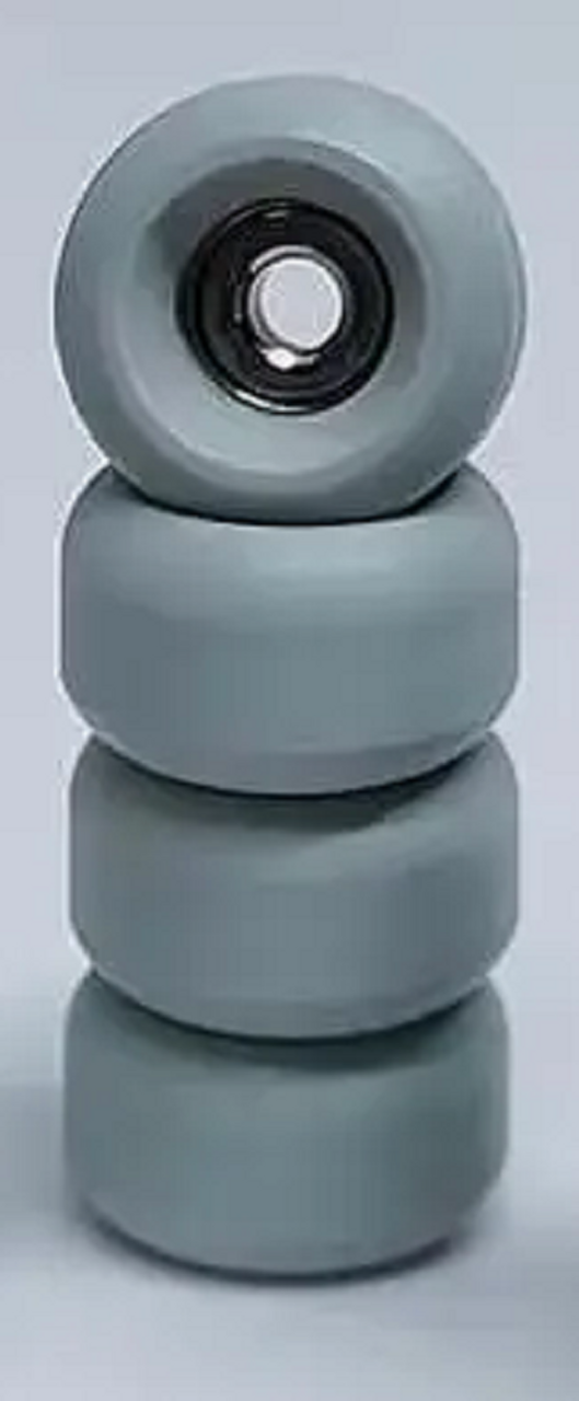 Social Fingerboard 65D Radial Wheels Grey 7mm w Bearings (4pack)