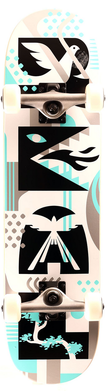 Real Canopy Skateboard Complete White 7.5