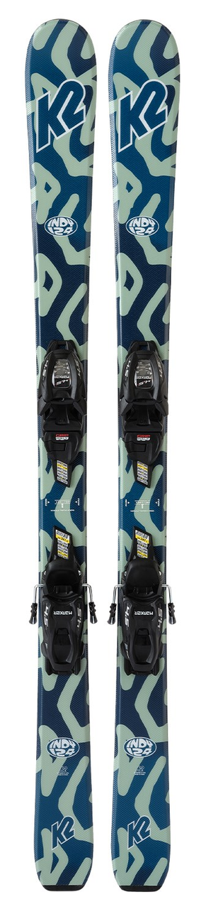 K2 Indy Jr Skis FDT 4.5 QuikClick Blue 100