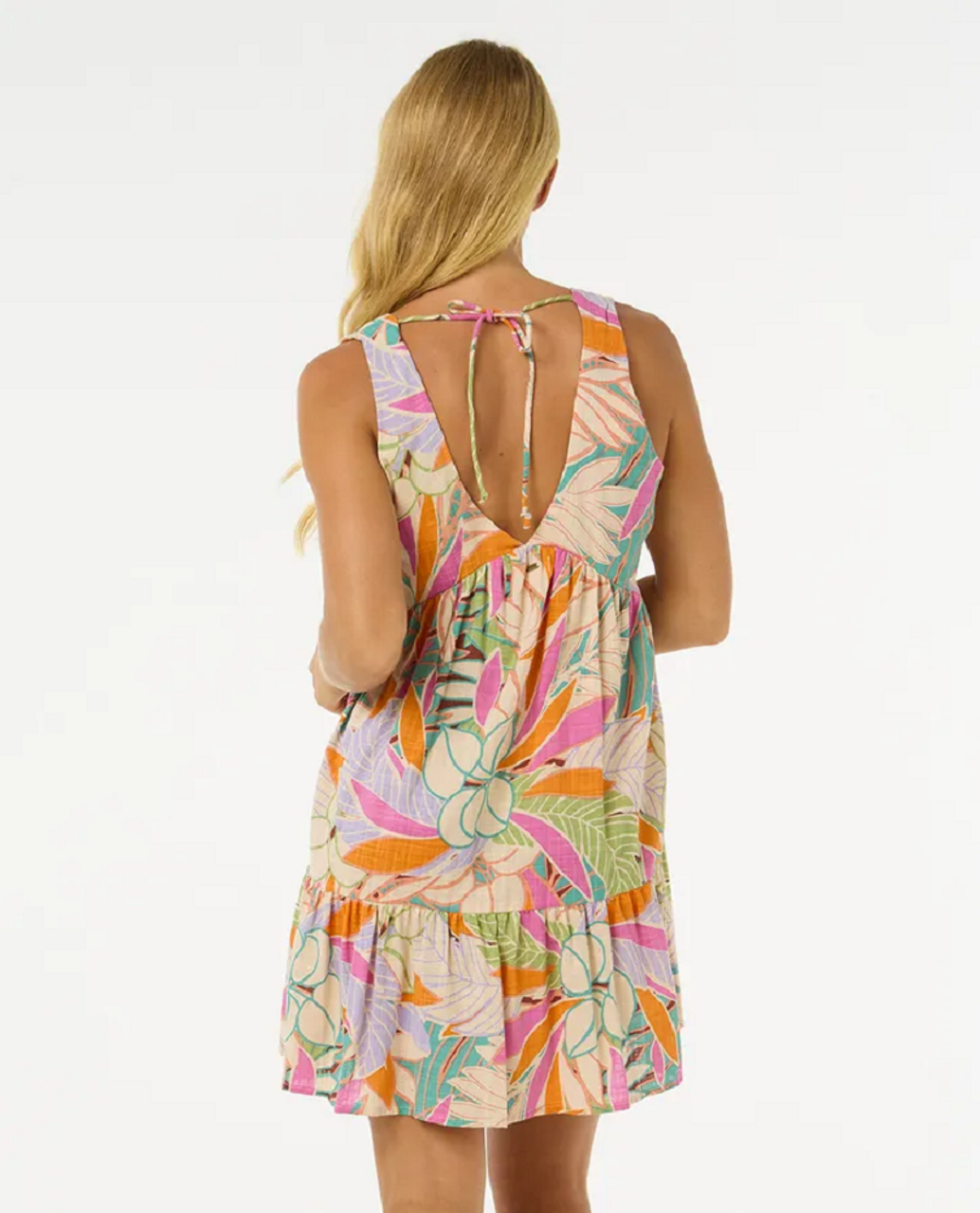 Rip Curl Cala Vadella Cover Up Dress Womens Pink Orange