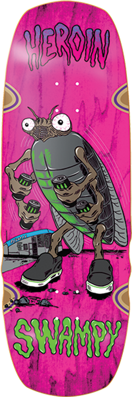 HEROIN SWAMPY BUG SKATEBOARD DECK-10.75X32
