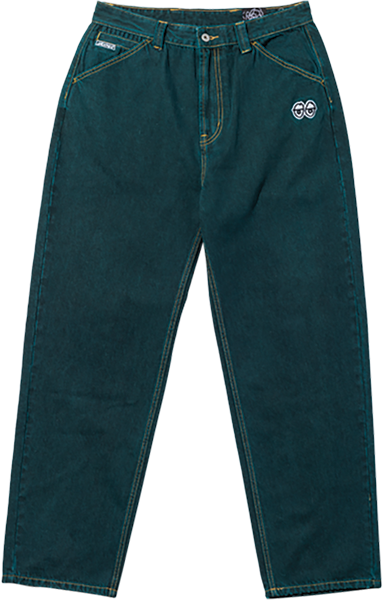 KROOKED EYES DENIM TWILL PANT SMALL-GREEN OVERDYE