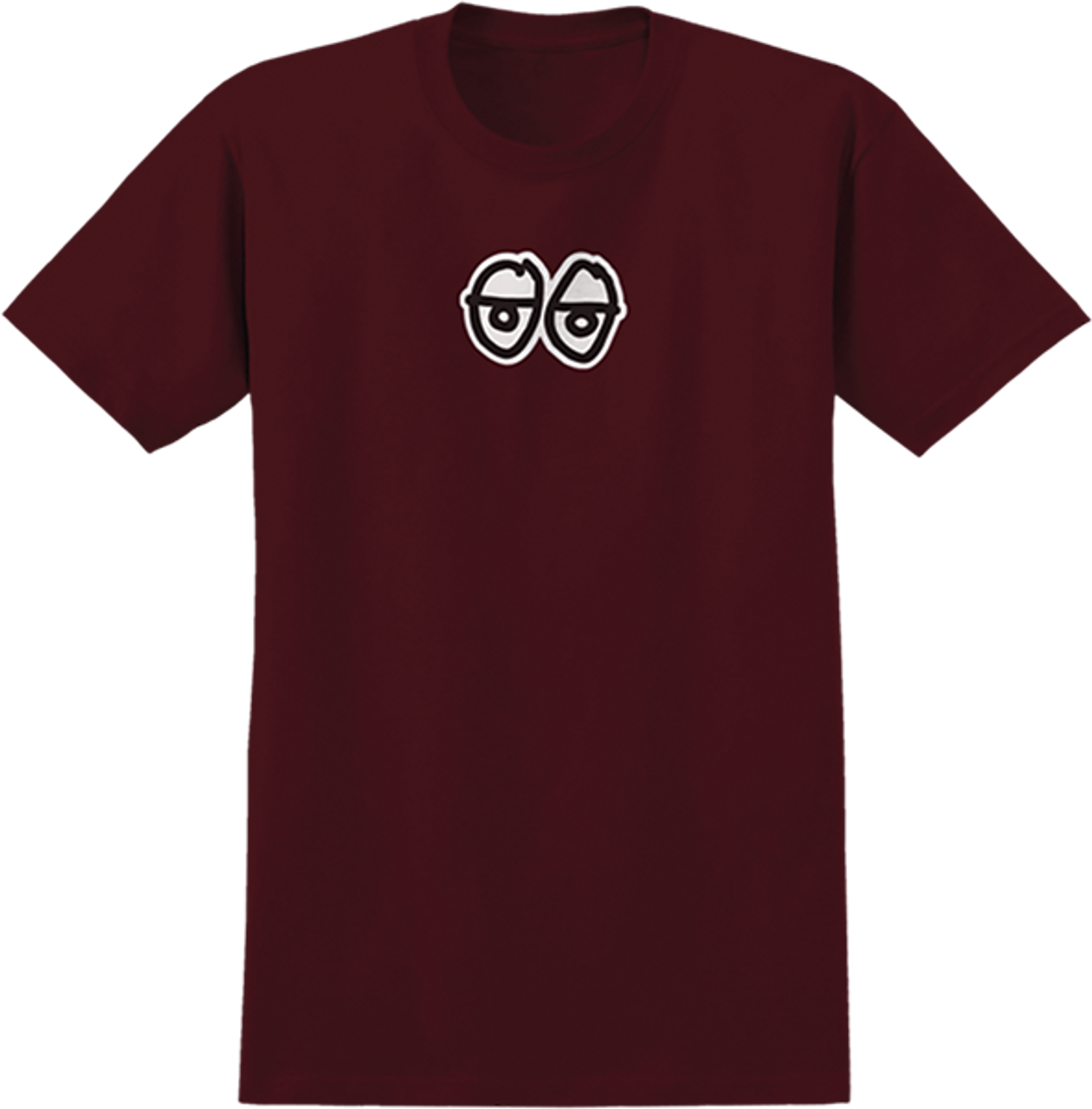 KROOKED EYES LG SS TSHIRT XLARGE BURGUNDY/BLK/WHT
