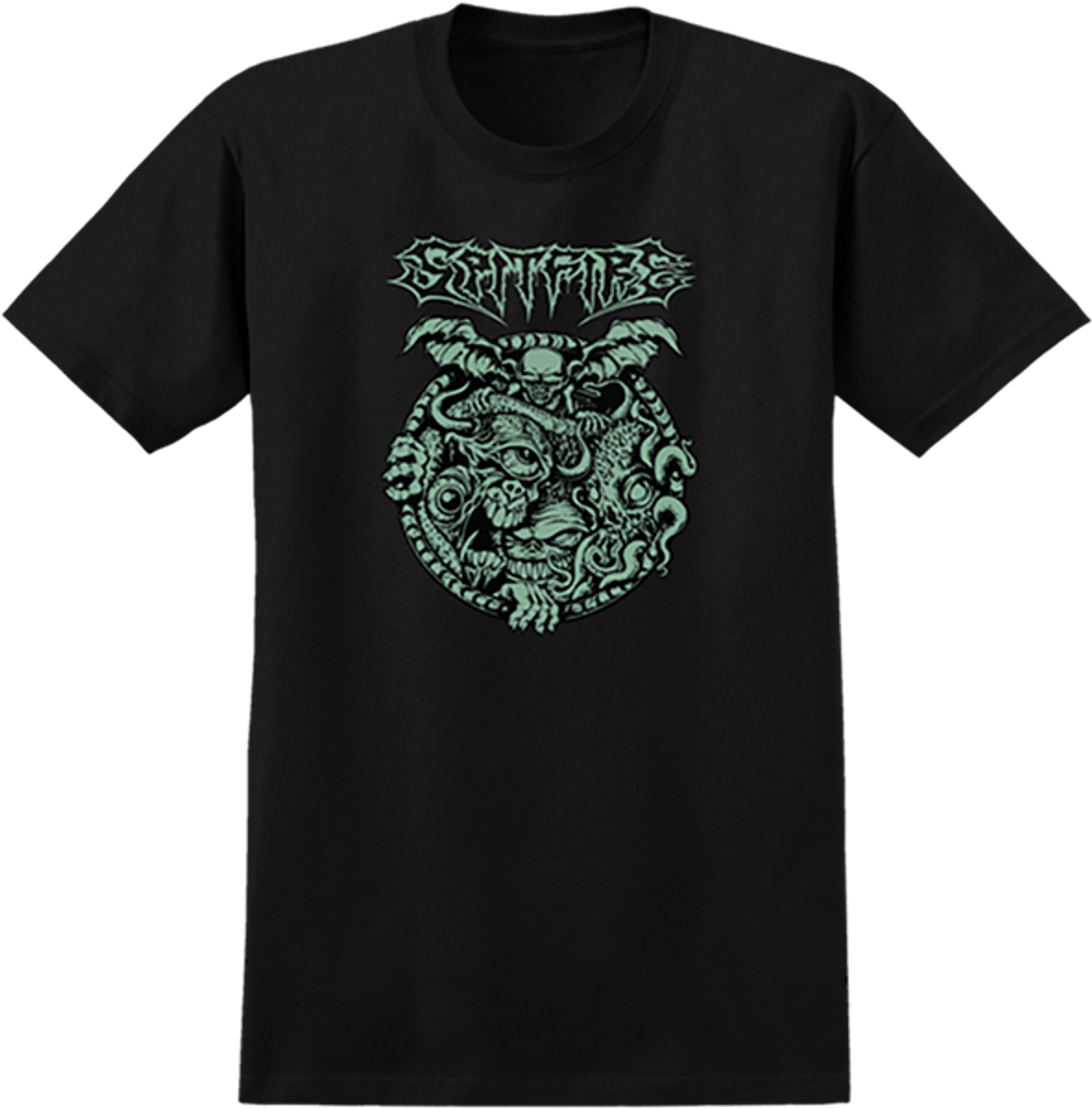 SPITFIRE DEMONGATE GLOW SS TSHIRT MEDIUM-BLACK