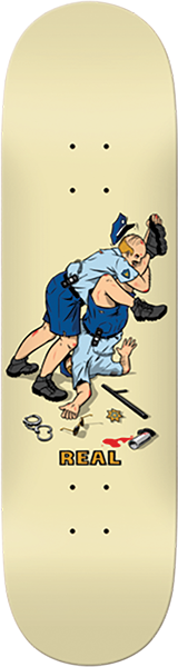 REAL DOUBLE DUTY SECURITY SKATEBOARD DECK-8.5 CREAM TF
