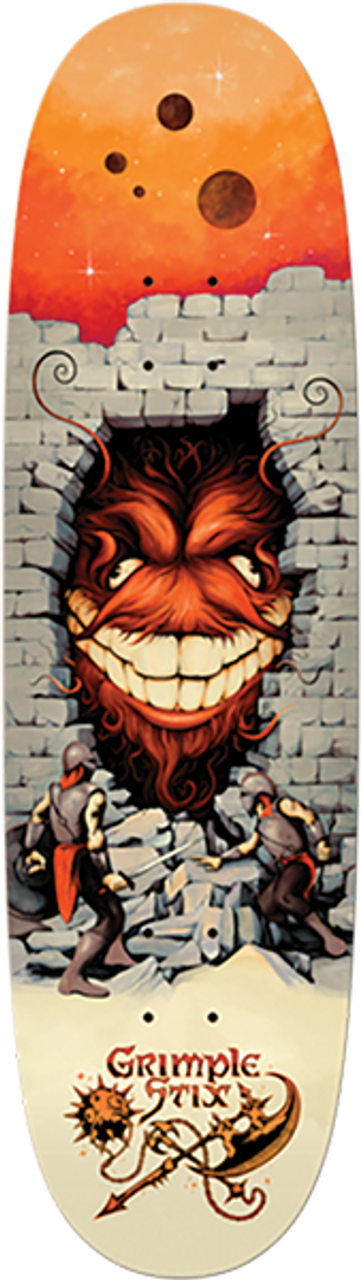 ANTI HERO GRIMPLESTIX BARBARIANS TEAM SKATEBOARD DECK 8.75x31.5