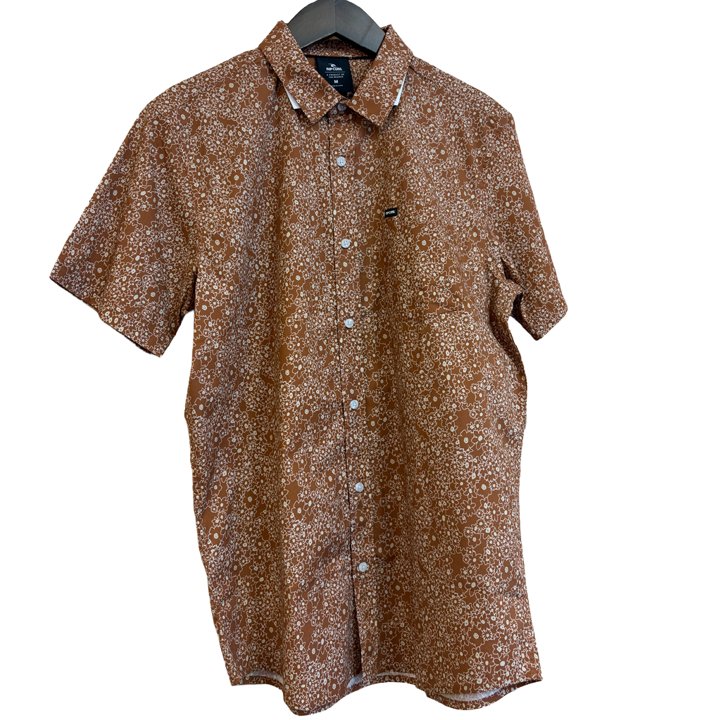 Rip Curl WildBloom Woven SS Mens Terracotta