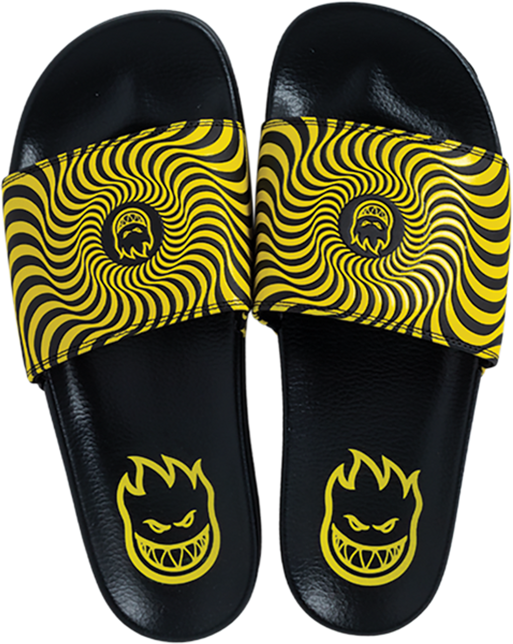 SPITFIRE BIGHEAD SWIRL SLIDE SANDAL 11 BLK/YEL