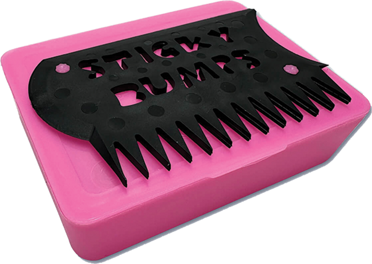 STICKY BUMPS WAX BOX & COMB PINK/BLK