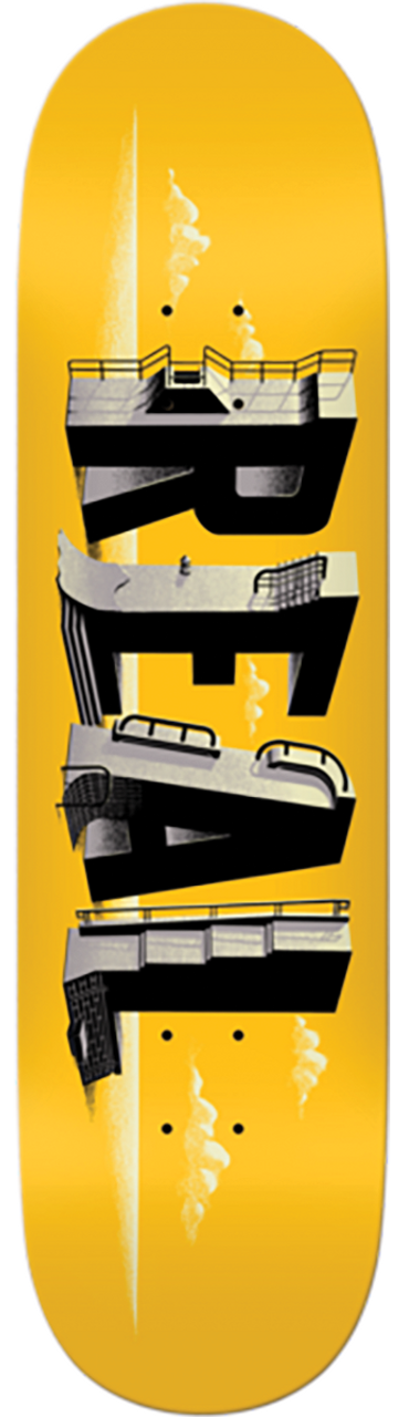 Real Spots Skateboard Deck Yellow 8.25