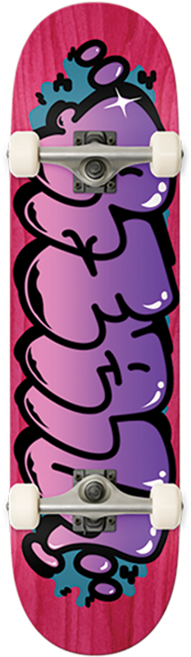 REAL BUBBLE LETTER RECOLOR SKATEBOARD COMPLETE 7.75
