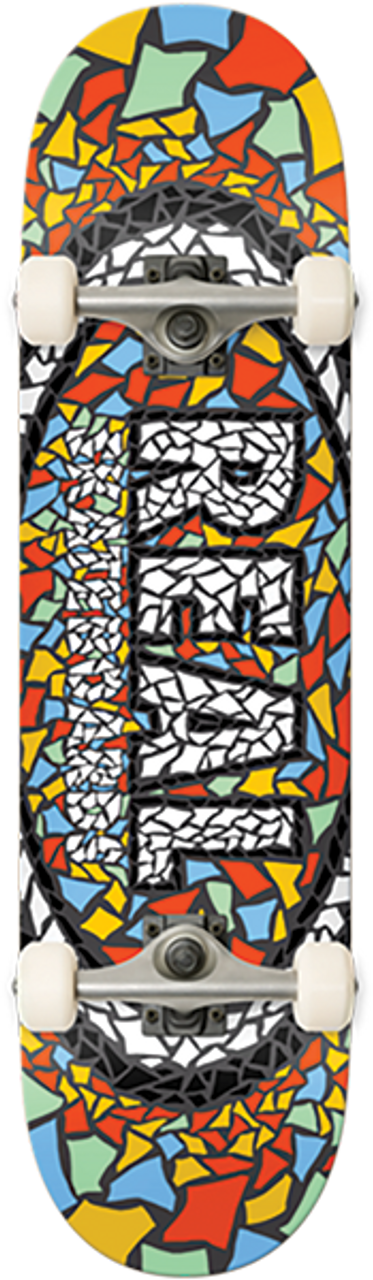 REAL MOSAIC OVAL  SKATEBOARD COMPLETE 8.0