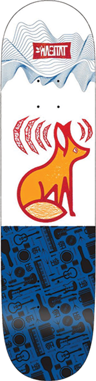 HABITAT AUDIO FOX  SKATEBOARD DECK-7.5