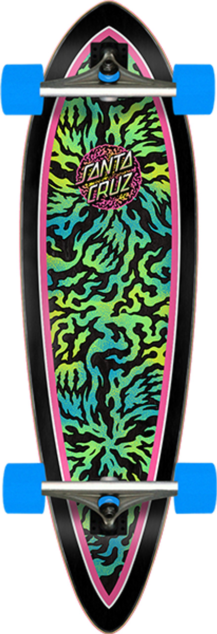 SANTA CRUZ OBSCURE DOT CRUZER PINTAIL SKATEBOARD COMPLETE-9.2X33