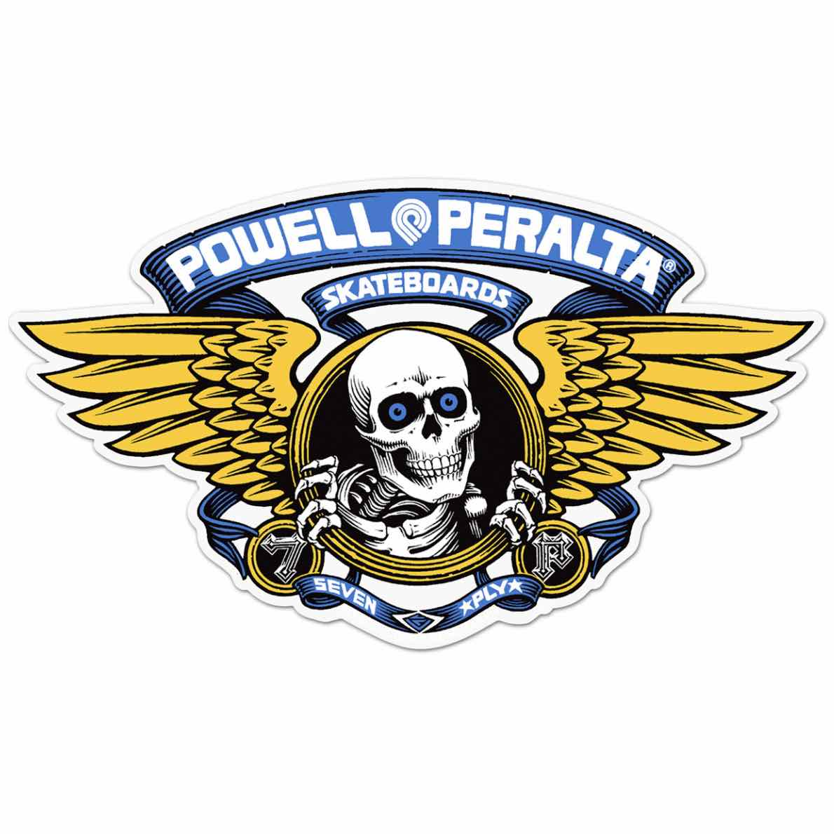 Powell Ripper Decal Sticker Blue White 12 inch