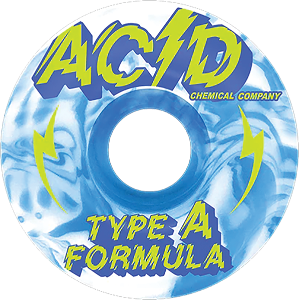 ACID TYPE A SIDECUT POWER 53mm 99a BLUE/WHT WHEELS SET WHEELS SET
