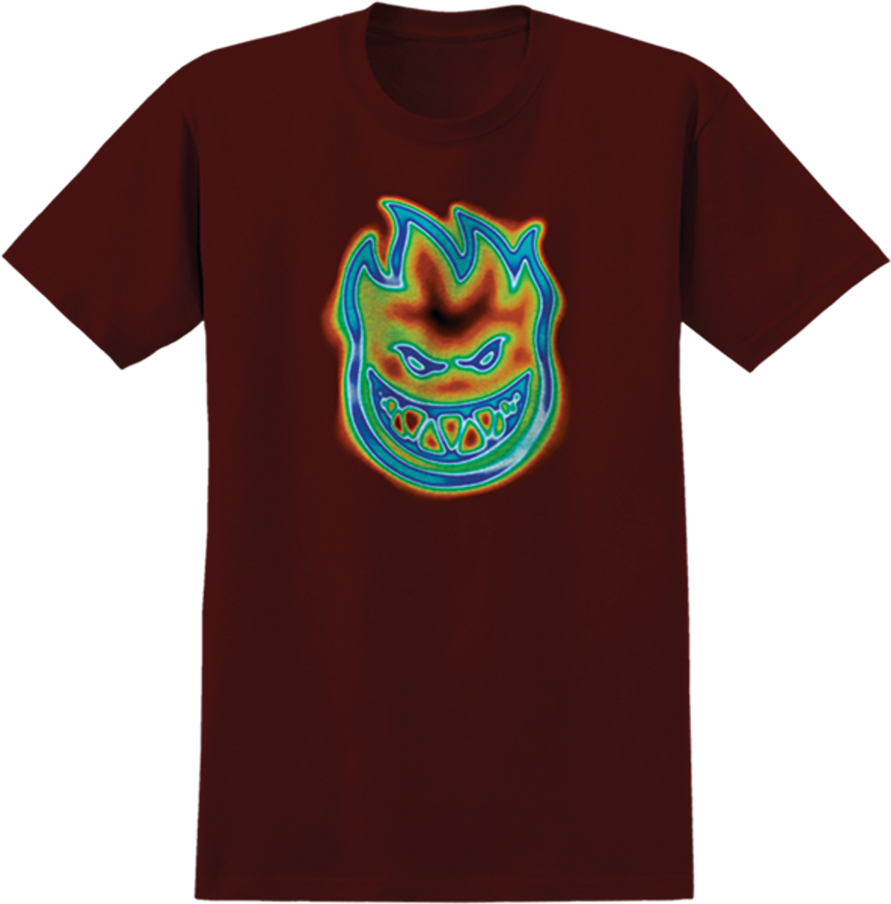 SPITFIRE RADIOACTIVE BIGHEAD SS TSHIRT SMALL BURGUNDY