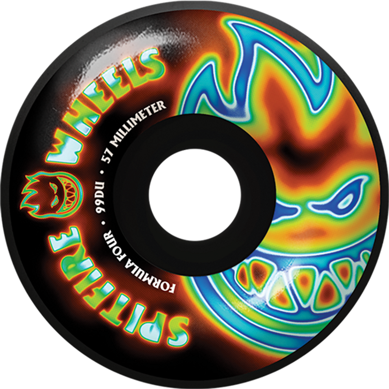 SPITFIRE F4 99a RADIOACTIVE BIGHEAD 57mm BLK WHEELS SET WHEELS SET