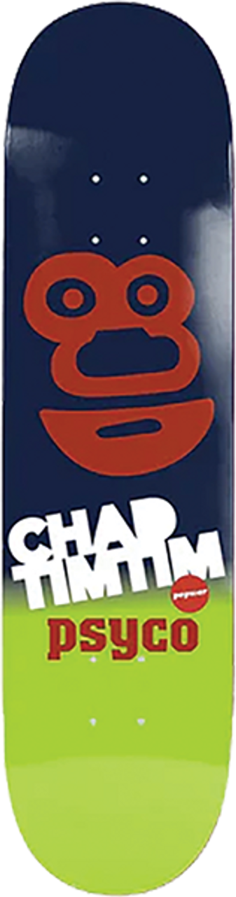 POPWAR TIM TIM TIM PSYCO SKATEBOARD DECK-7.625 RED