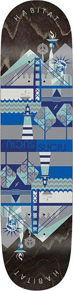 HABITAT SUCIU CONTINENTAL SKATEBOARD DECK-8.37