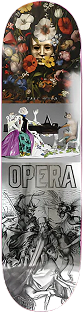OPERA WOOD STILL LIFE SKATEBOARD DECK-9.0 SILVER