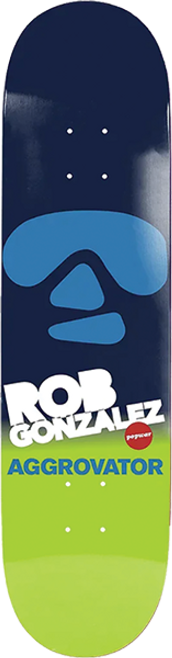 POPWAR GONZALEZ AGGROVATOR SKATEBOARD DECK-7.75 CYAN