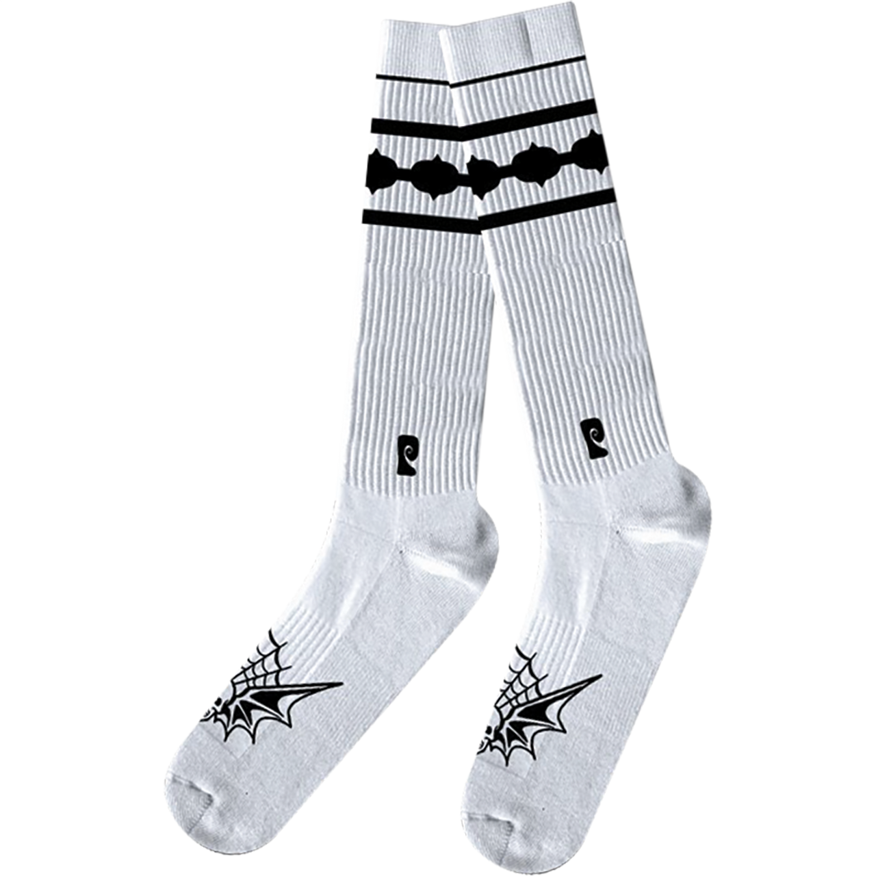 Psockadelic Hellraiser Socks White Black One Size