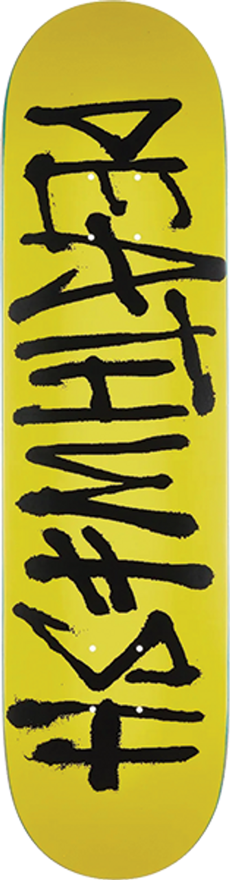 DEATHWISH OG DEATHSPRAY SKATEBOARD DECK 8.0 YLW/BLK jwith jessup grip tape