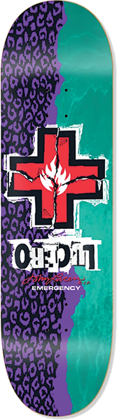 BLACK LABEL LUCERO RIPPED CROSS SKATEBOARD DECK 9.0 Assorted Stain