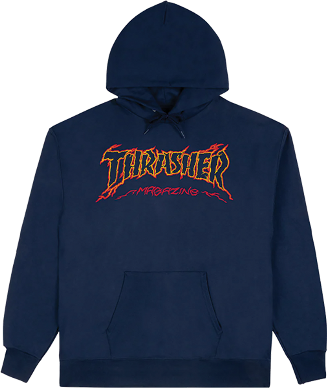 THRASHER CRACKED BY EXTEENAGER HOODIE SMALL NAVY