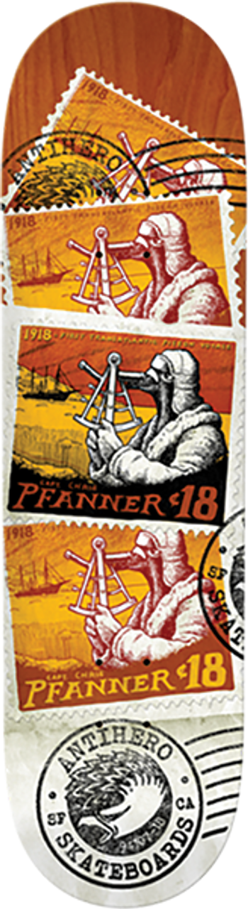 ANTI HERO PFANNER POSTAL SKATEBOARD DECK 8.25