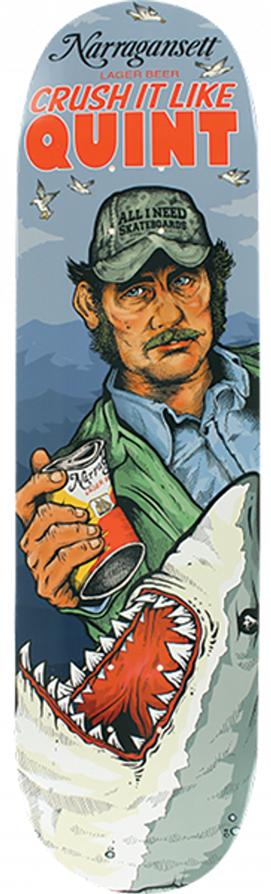 AIN X NARRAGANSETT BEER CRUSH IT SKATEBOARD DECK 8.75