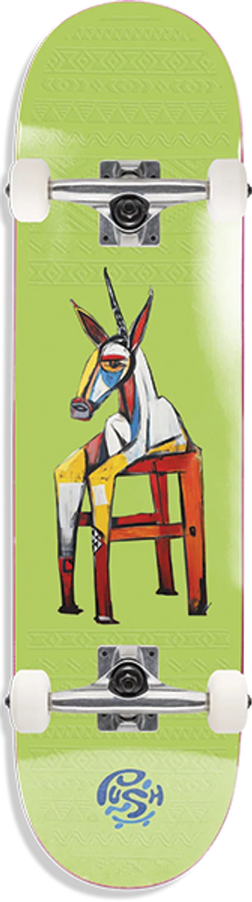 PUSH SKATE LIFE ETHIOPIA SKATEBOARD COMPLETE 8.0 LIME