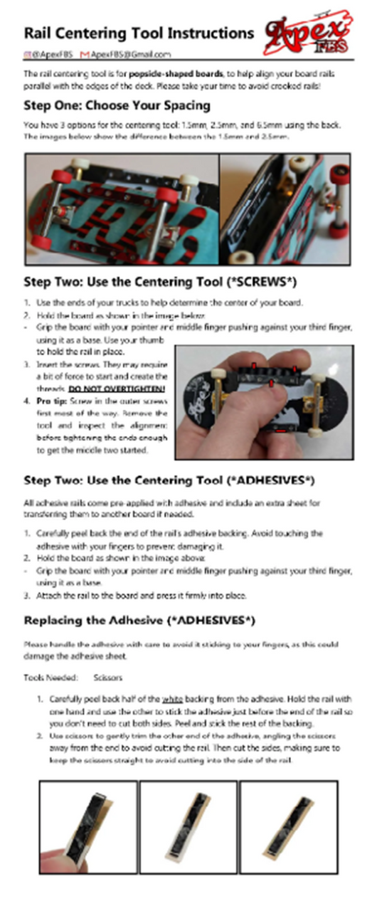 Apex FBS Rail and Tool Pack Black White