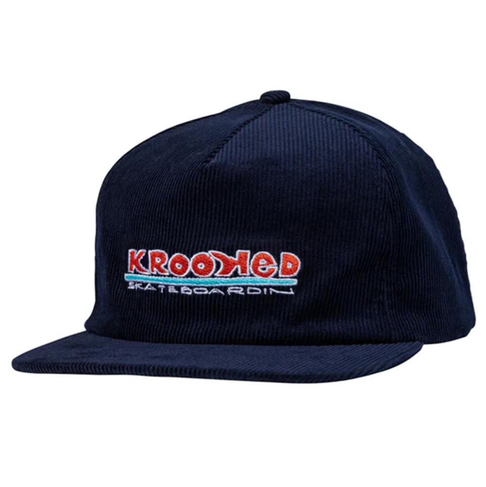 Krooked Sktaeboarding Hat Navy Corduroy Snapback