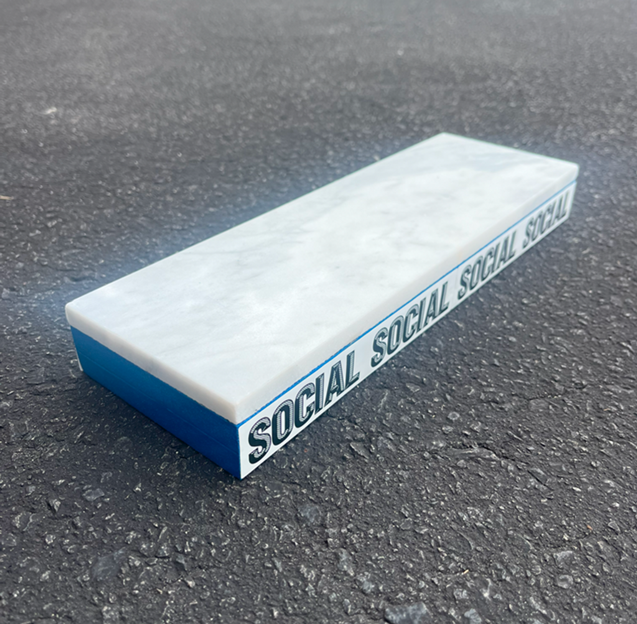 Social Marble Wide FIngerboard Obstical Blue 4x12