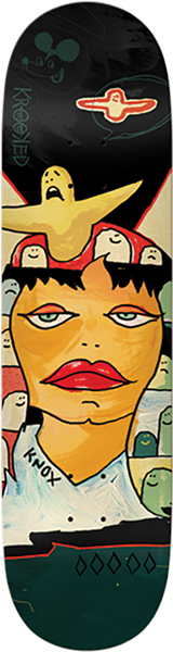 KROOKED KNOX THREE STAR SKATEBOARD DECK-8.25