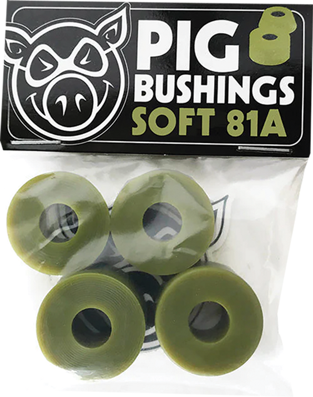 PIG BUSHINGS 81a SOFT OLIVE 2PR